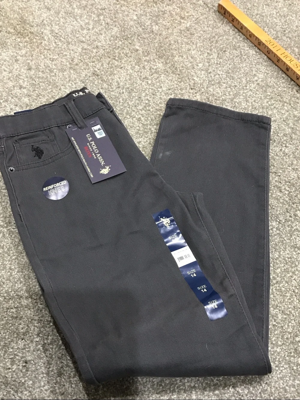 U.S. Polo Assn. Men's Dark Gray Straight Jeans